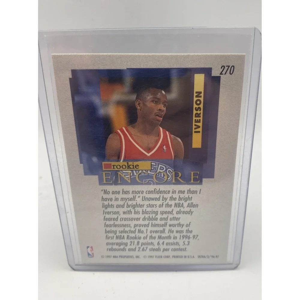 Allen Iverson Rookie Encore Fleer Ultra 1996-97 76ers #270‎